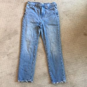 Madewell classic straight full length jeans in east end wash size 29